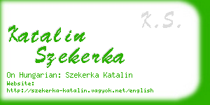 katalin szekerka business card